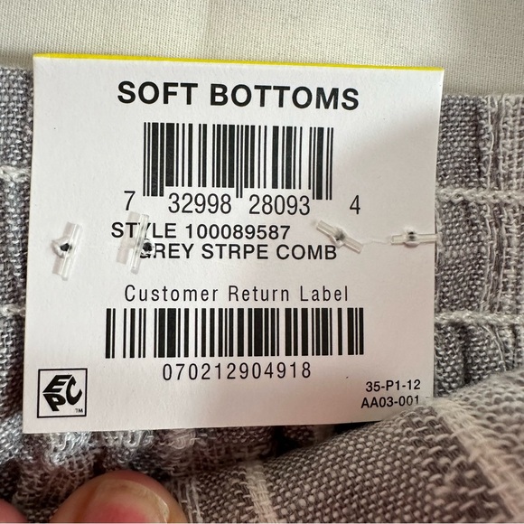 Style & Co Womens MidRise Grey Stripe Paperbag Shorts Size Medium - Picture 6 of 9